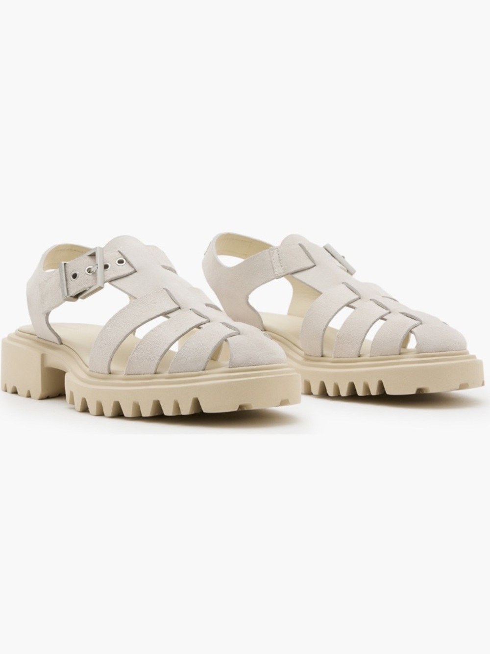 ALLSAINTS Cream Nessa Fisherman Sandals